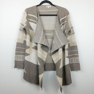 WOVEN HEART Southwest Beige Draped Sweater
